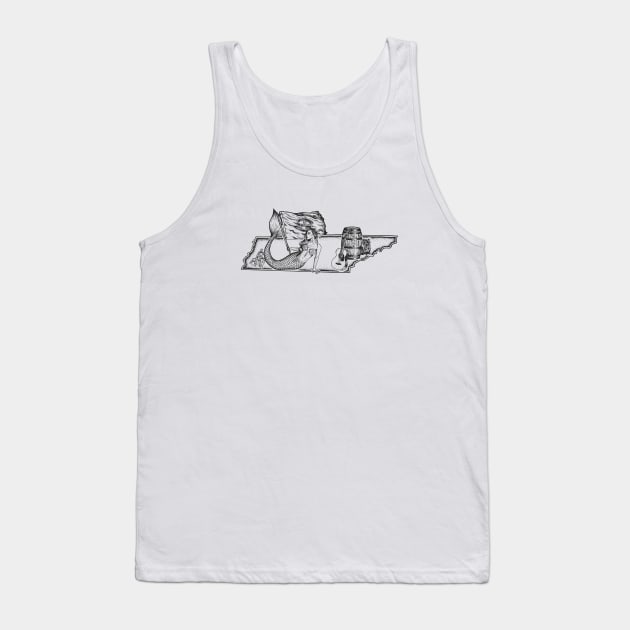 Tennessee Mermaid Tank Top by Elizabeth Weglein Art